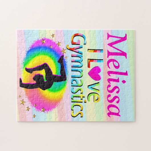 PERSONNALISÉ J'AIME GYMNASTICS PUZZLE (Horizontal)