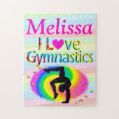 PERSONNALISÉ J'AIME GYMNASTICS PUZZLE (Vertical)