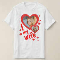 Personnalisé J'aime ma femme hommes t-shirts