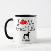 Personnalisé J'Aime Ma Grande Mug Dane (Gauche)