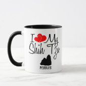 Personnalisé J'Aime Mon Chih Tzu Mug (Gauche)