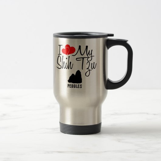 Personnalisé J'Aime Mon Chih Tzu Mug (Droit)