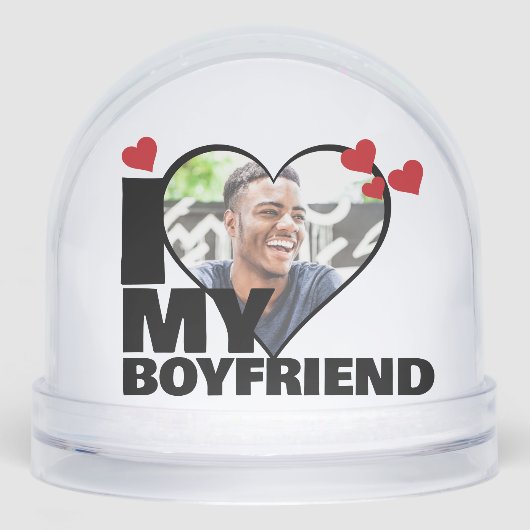 Personnalisé J'aime mon copain Photo du coeur (Avant)