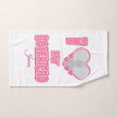Personnalisé J'aime mon petit ami – Ajouter une ph (Serviette à main)
