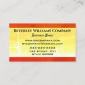 Personnalisé Jaune et Carte de visite rouge (Dos)