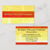 Personnalisé Jaune et Carte de visite rouge (Devant / Derrière)