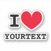 Personnalisé Je coeur J'aime le sticker vinyle mod (Devant)