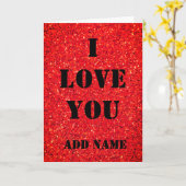 Personnalisé Je t'aime carte (Fleur jaune)