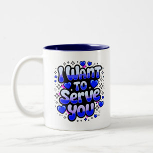Personnalisé "Je Veux Vous Servir" Café Mug - Roma