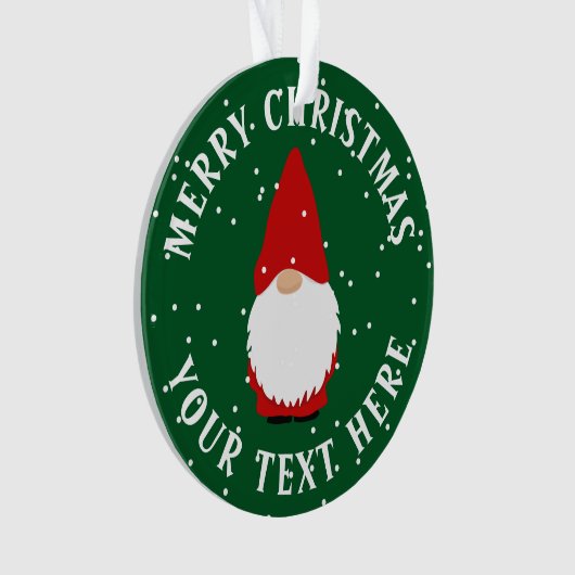 Personnalisé joli gnome photo de Noël (devant)