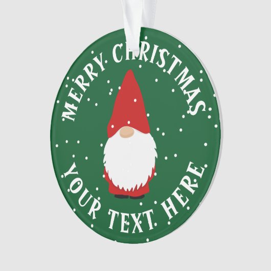 Personnalisé joli gnome photo de Noël (devant)