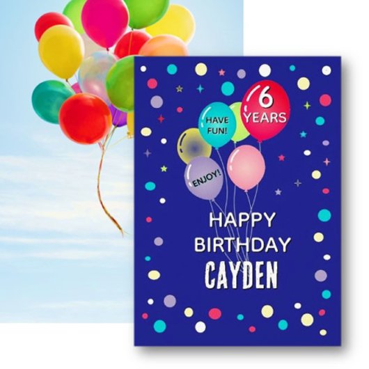 Personnalisé Joyeux 6E anniversaire toute carte en