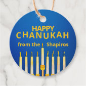 Personnalisé Joyeux Chanoukah ! Étiquette cadeau M (Devant)