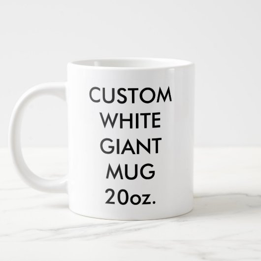 Personnalisé Jumbo Mug 20oz personnalisé. (Gauche)
