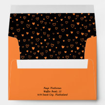 Personnalisé Kawaii mignon Coeurs Noirs Courrier