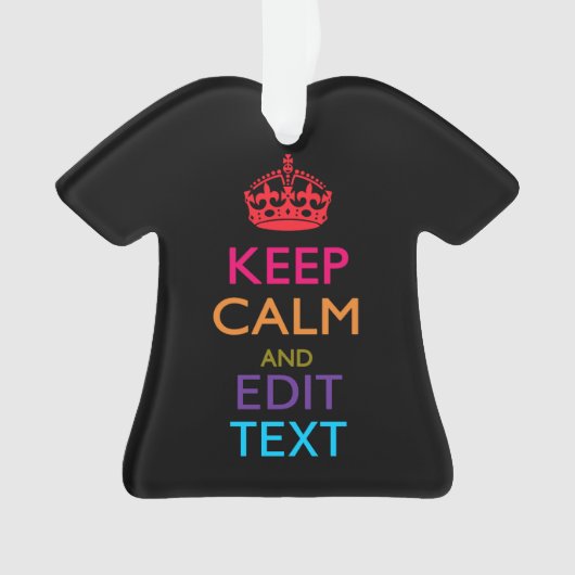 Personnalisé KEEP CALM Votre texte Multicolore (devant)