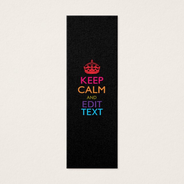 Personnalisé KEEP CALM Votre texte Multicolore (Devant)