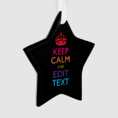 Personnalisé KEEP CALM Votre texte Multicolore (devant)