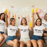 Personnalisé Le Plus Probable À Bachelorette Party<br><div class="desc">Cherchez-vous une façon amusante et unique de montrer votre amour pour votre future mariée ? Découvrez ensuite nos chemises personnalisées Les plus probables à la bachelorette ! Ces chemises sont parfaites pour toute fille qui planifie son grand jour. Non seulement ils sont hilarants, mais ils sont aussi fabriqués à partir...</div>