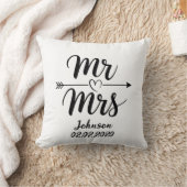 Personnalisé M. et Mme Black et Coussin Mariage bl (Couverture)