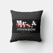 Personnalisé M. et Mme Jeter oreiller élégant styl (Verso)
