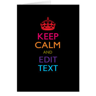 Personnalisé MAINTENEZ CALME ET éditez le texte