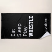 Personnalisé mangez, dormez, jouez la serviette de (Devant)