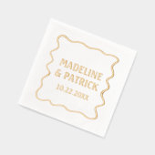 Personnalisé Mariage moderne Wavy Border Party (Gauche)