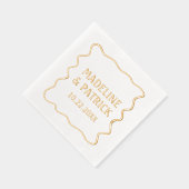 Personnalisé Mariage moderne Wavy Border Party (Droite)