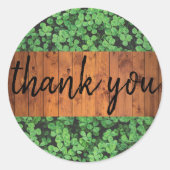 Personnalisé merci autocollant vert clover imprimé (Devant)
