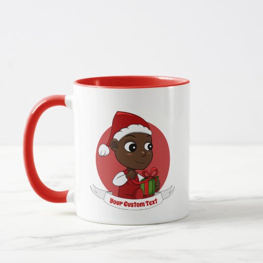 Personnalisé mignon dessin de bébé Noël Mug (Gauche)