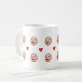 Personnalisé Mignonne Bébé Visage Une Photo Mug (Devant gauche)