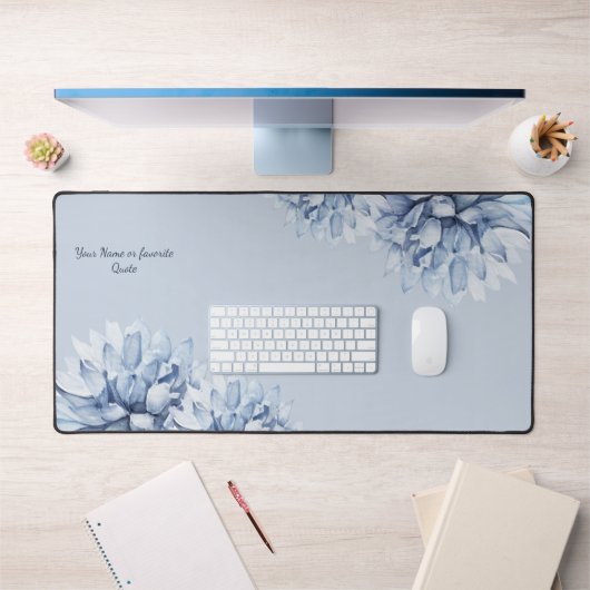 Personnalisé Moderne Floral Dusty Bleu (Bureau 1)