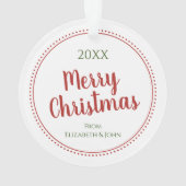 Personnalisé Moderne Joyeux Noël Bordure Dotée (dos)