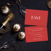 Personnalisé moderne Noël Rouge Fête RSVP