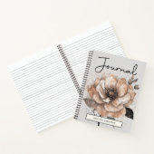 Personnalisé Moderne Rose Gold Floral Journal (Intérieur)