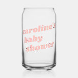 Personnalisé Moderne Rose Retro Favoriser Baby sho<br><div class="desc">Personnalisé Moderne Rose Retro Favoriser Baby shower Can Verre</div>