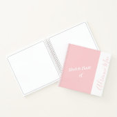 Personnalisé Moderne Rose Votre Nom Carnet de note (Intérieur)