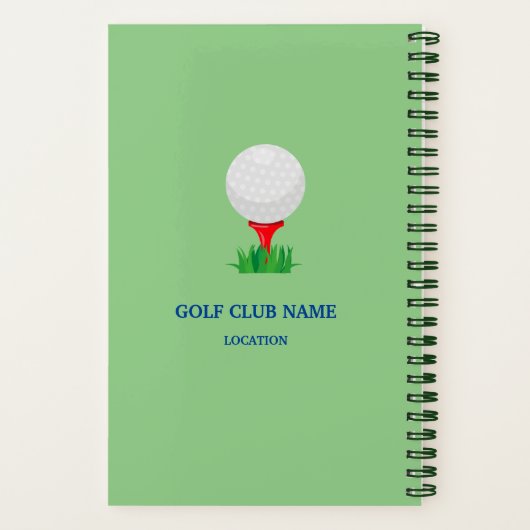 Personnalisé Mon Carnet de jeu de golf (Verso)