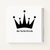 Personnalisé Mon carnet de notes Texte Couleur noi (Dos)