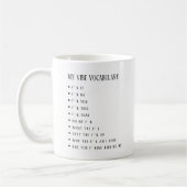 Personnalisé Mon Vocabulaire Vibe Mug (Gauche)