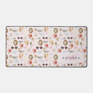 Personnalisé Monogramme Coquette Cute Girl Rose Fe