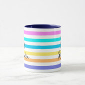Personnalisé Monogramme Girl Rainbow Coffee Mug (Centre)