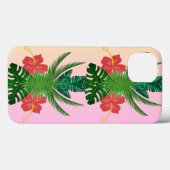 Personnalisé Monogrammed iPhone 13 Coque, coque Fl (Verso (horizontal))