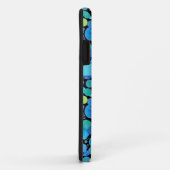 Personnalisé Monogrammed iPhone 5 Coque Quirky Blu (Dos/Droite)