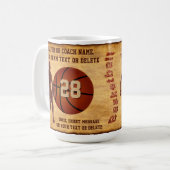 Personnalisé, Mugs de basket-ball pour joueurs ou (Devant gauche)