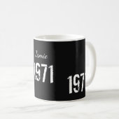 Personnalisé Né en 1971 Anniversaire Mug (Devant droit)