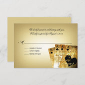 :: PERSONNALISÉ : Nichole & Jason Las Vegas RSVP (Devant / Derrière)