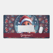 Personnalisé Noël mignon Kawaii Fox Dot Mandala (Clavier et souris)