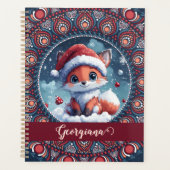 Personnalisé Noël mignon Kawaii Fox Dot Mandala (Devant)